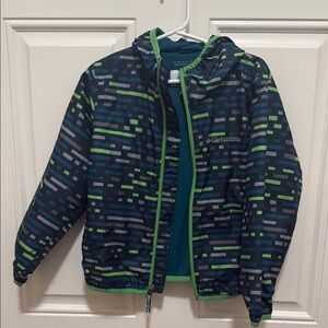 Columbia Blue and Green Patterned Jacket